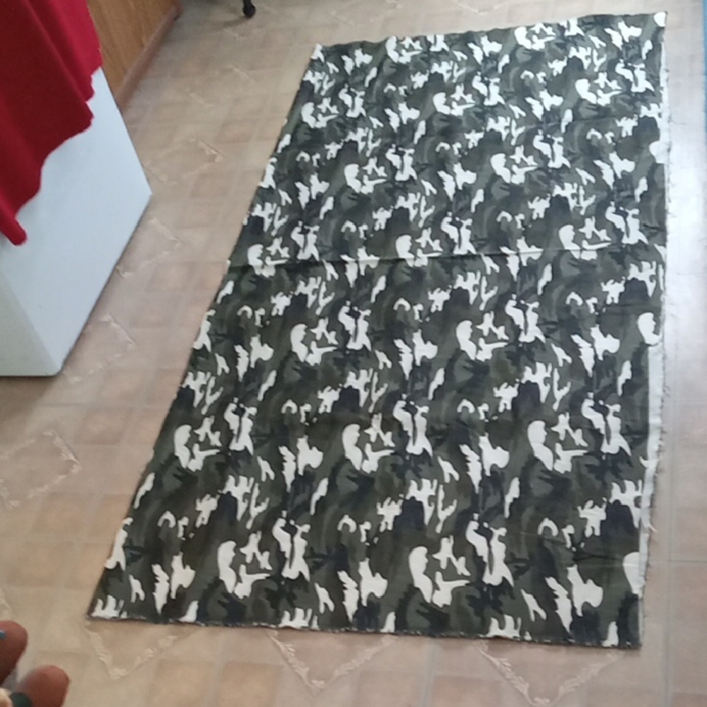 Heavy Cotton Camo Fabric 65X31.5